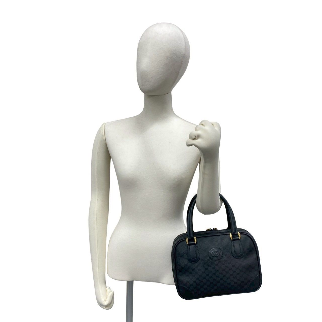 極 美品 GUCCI グッチ オールドグッチ マイクロGG ロゴ キャンバス