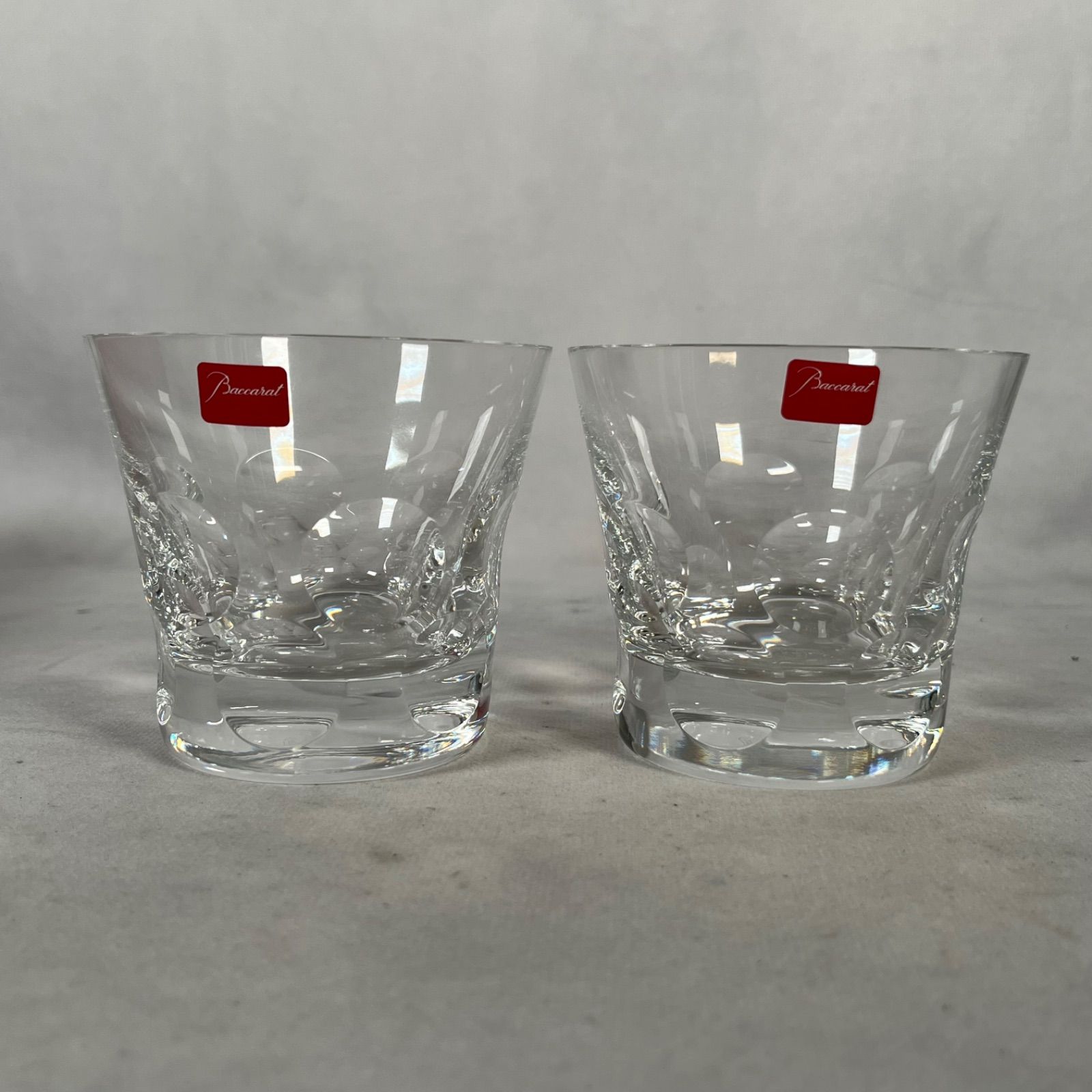 管2607-119】Baccarat バカラ ベルーガ ロックグラス ペア 箱付き 食器