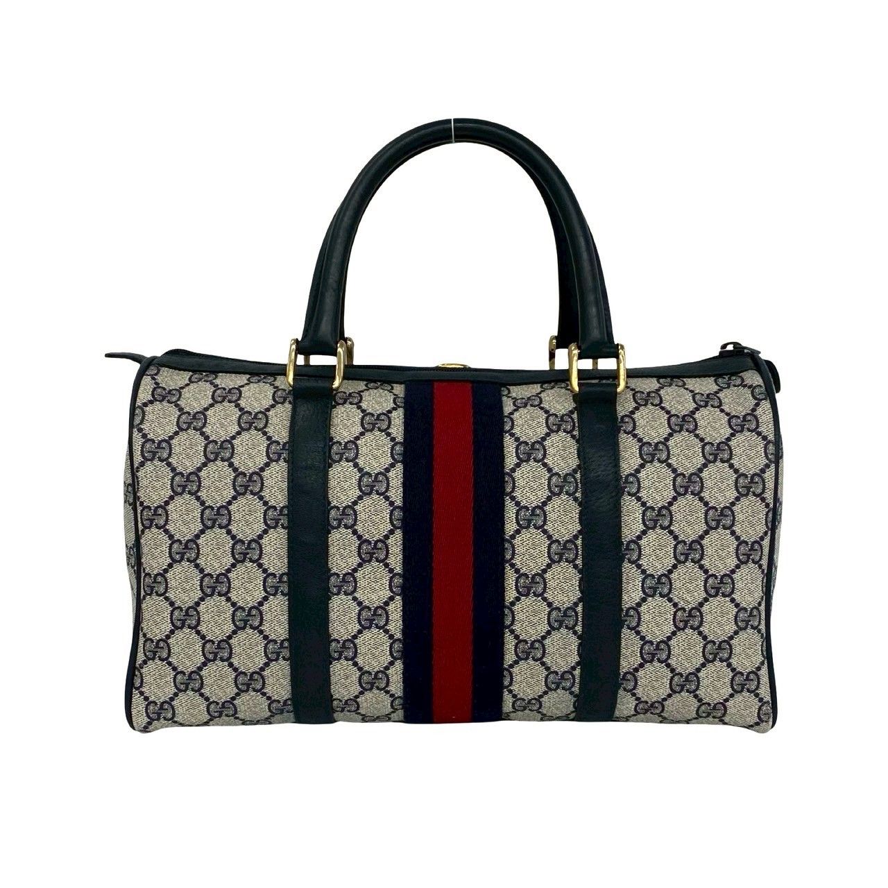 極 美品 GUCCI グッチ オールドグッチ シェリーライン GG ロゴ 柄 金具