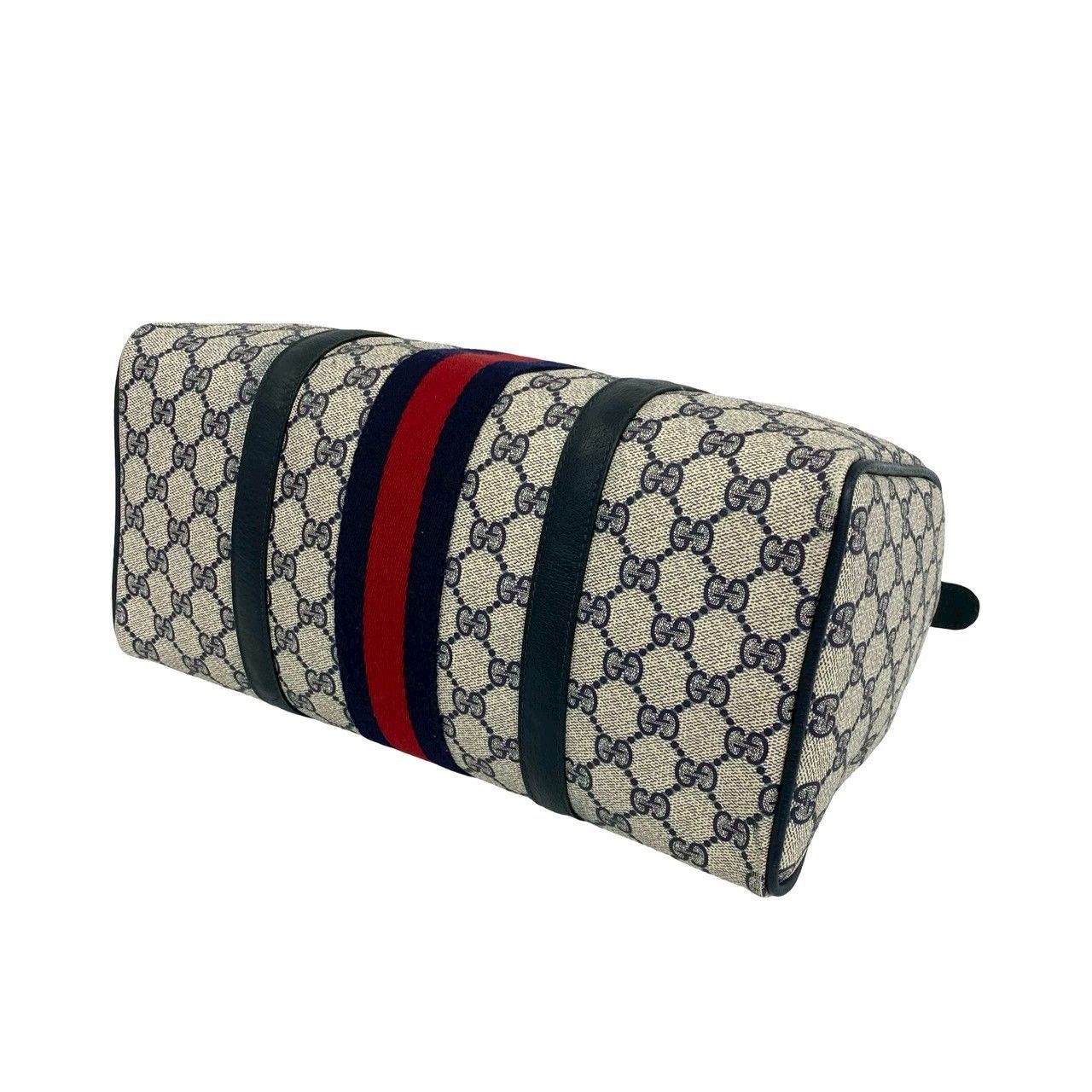 極 美品 GUCCI グッチ オールドグッチ シェリーライン GG ロゴ 柄 金具