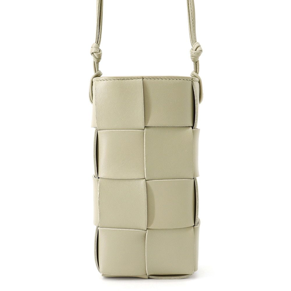 ボッテガヴェネタ ショルダーバッグ イントレチャート カセット フォンポーチ 729298 BOTTEGA VENETA グリーン