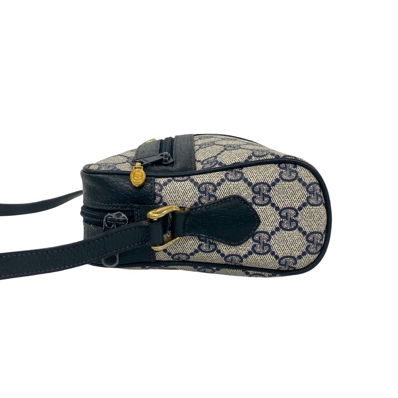 極 美品 GUCCI グッチ オールドグッチ シェリーライン GG ロゴ 柄 金具