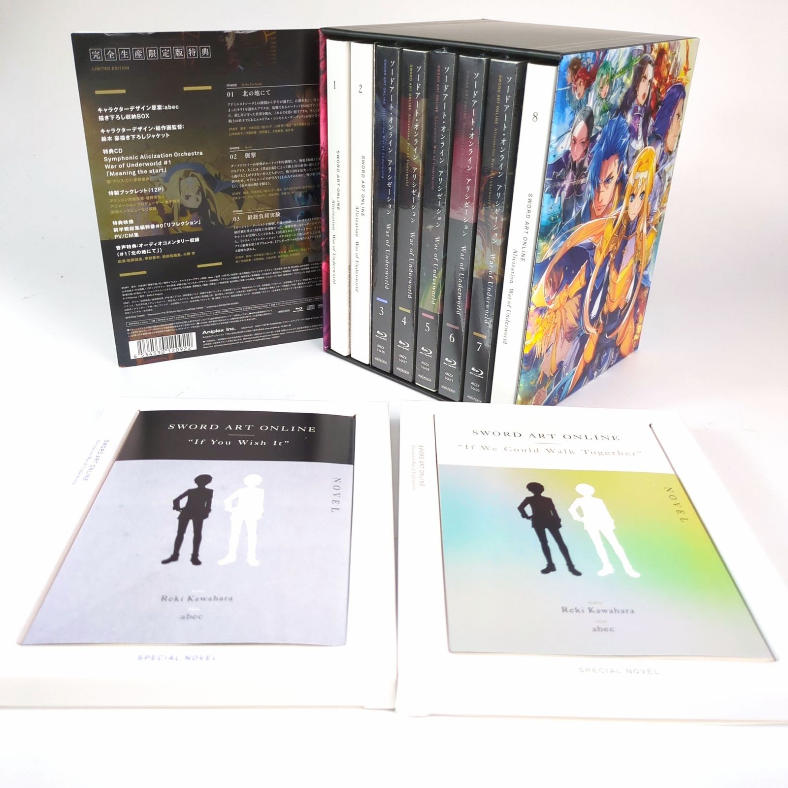 ソードアート オンライン アリシゼーション WOU 全8巻セット Blu-ray 【3巻〜7巻 未開封】