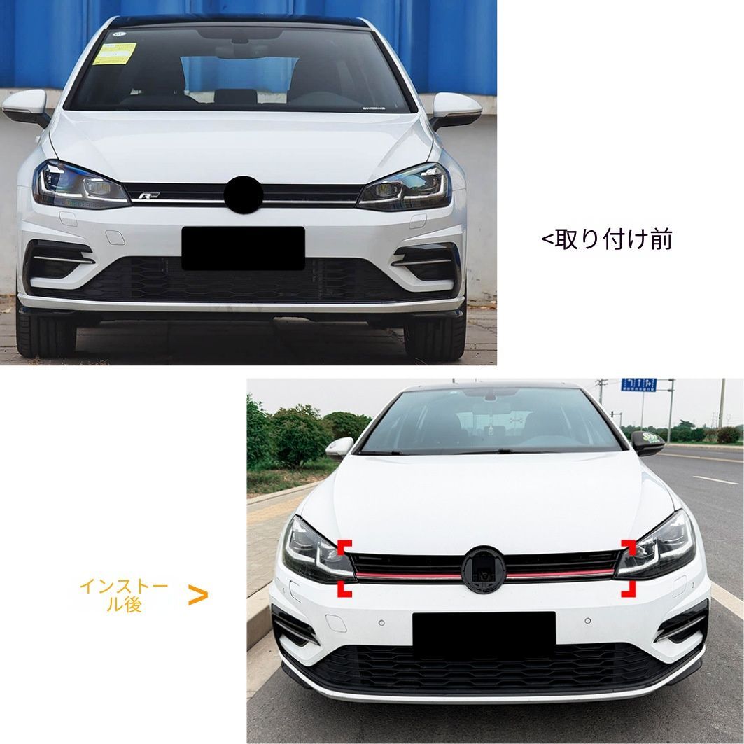 VW ゴルフ7.5 MK7.5 2017-2019対応 フロントグリル 中網 ピアノ
