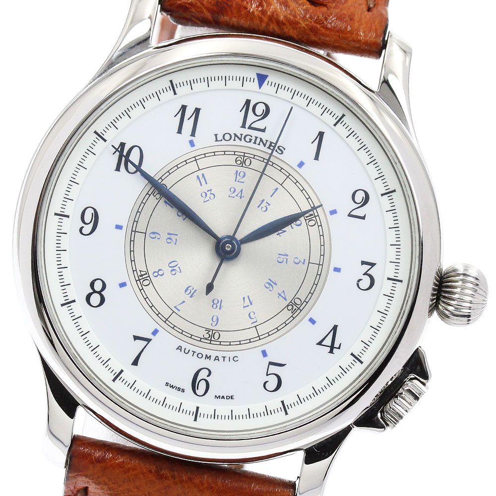 ロンジン LONGINES L2.605.4 ナビゲーション 3000本限定 デュアルタイム 自動巻き メンズ 箱・保証書付き_962299