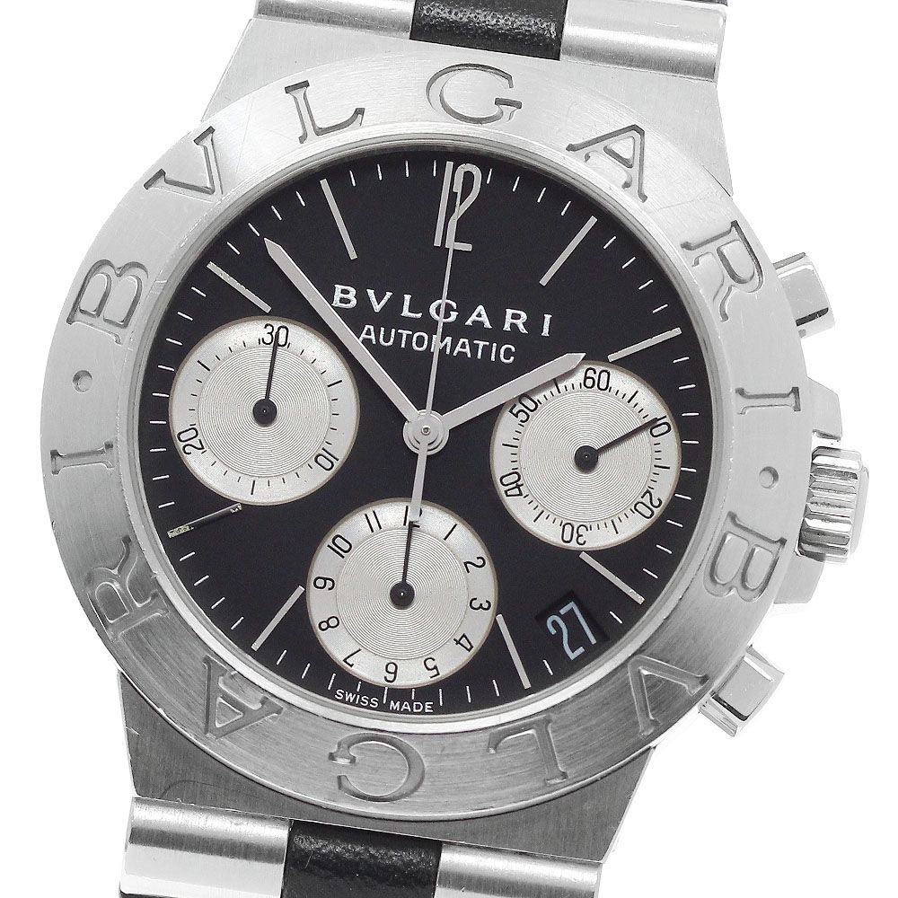 ブルガリ BVLGARI CH35S ディアゴノ スポーツ クロノグラフ デイト 自動巻き メンズ 箱・保証書付き_972429