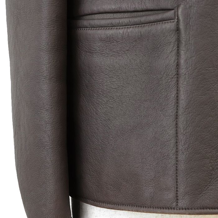 HERMES エルメス リバーシブルジャケット サイズ 52 メンズ ラムレザー
