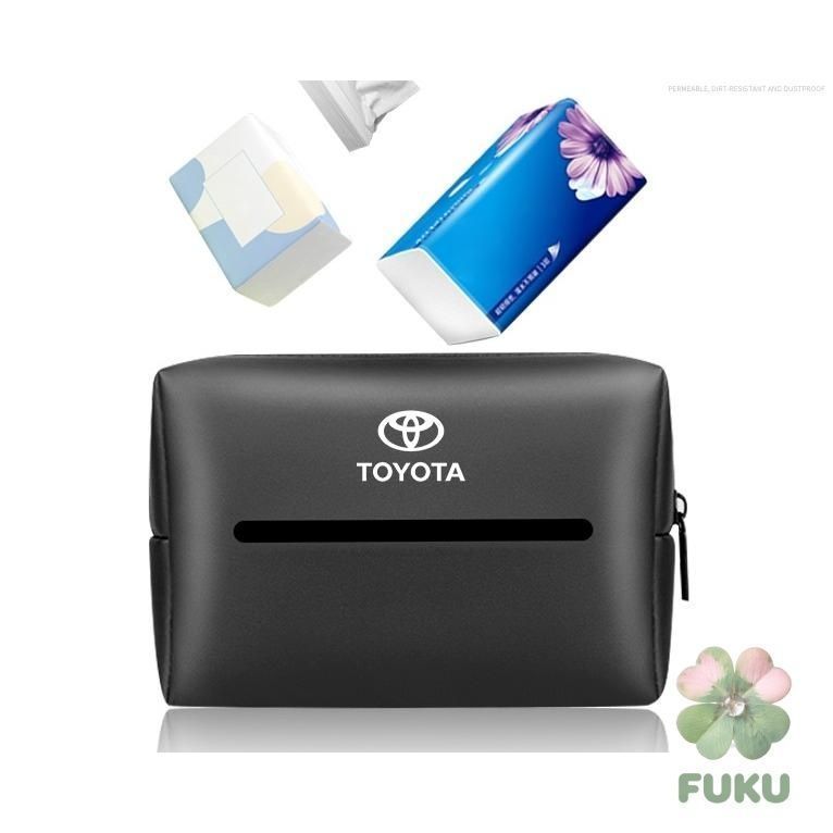 新品】 トヨタ TOYOTA ブラック ティッシュケース PUレザー 防水 防汚