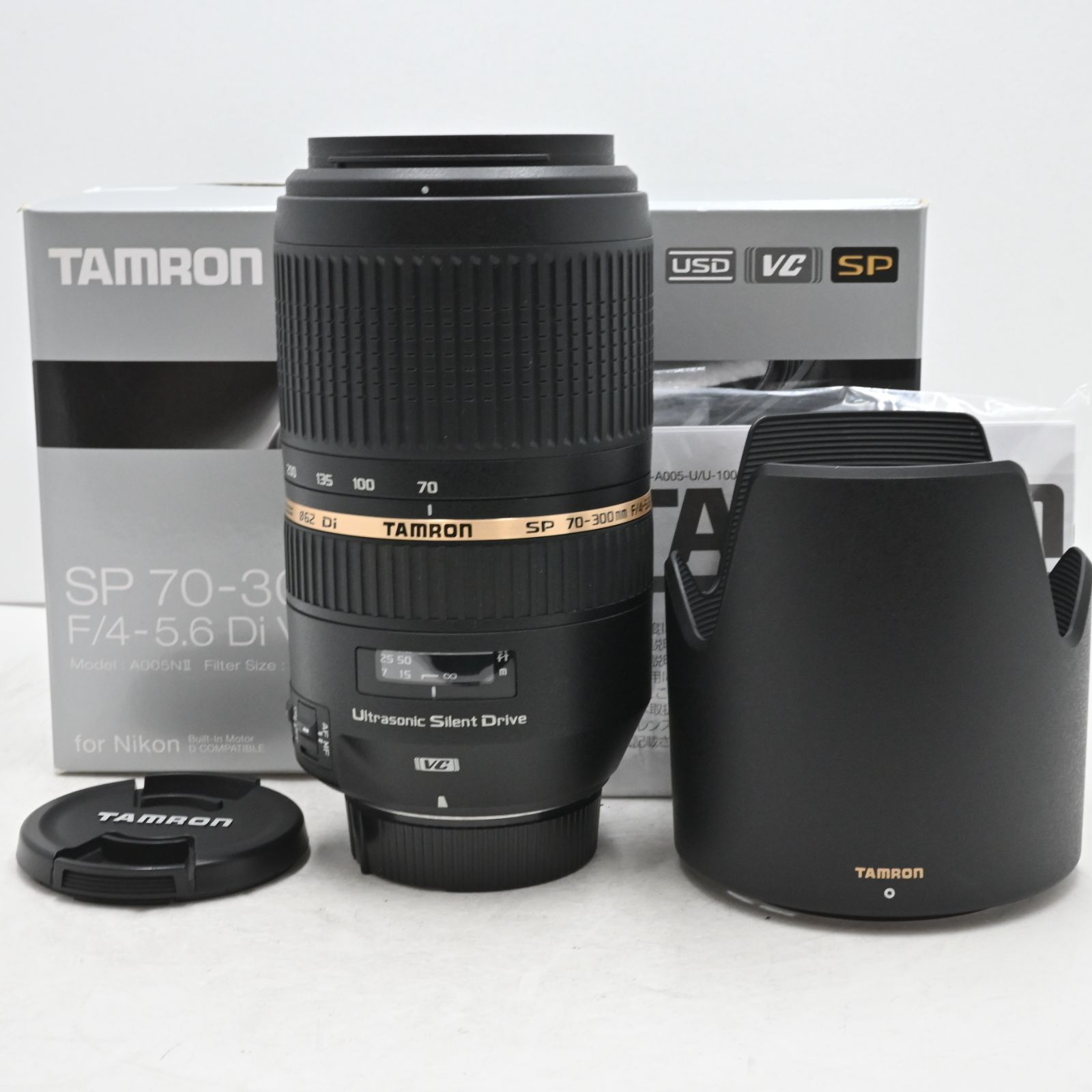 極上品TAMRON 望遠ズームレンズ SP 70-300mm F4-5.6 Di VC USD ニコン用 フルサイズ対応 A005N