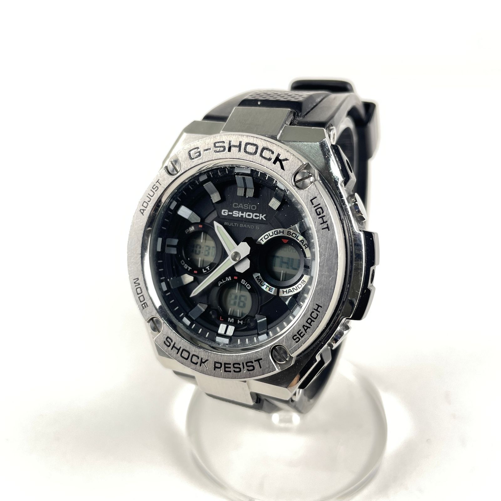 CASIO　G-SHOCK　カシオ　ジーショック　GST-W110-1AJF　腕時計　デジアナウォッチ　G-STEEL　レイヤーガード構造　マルチバンド6　タフソーラー　シルバー/ブラック 13,425円