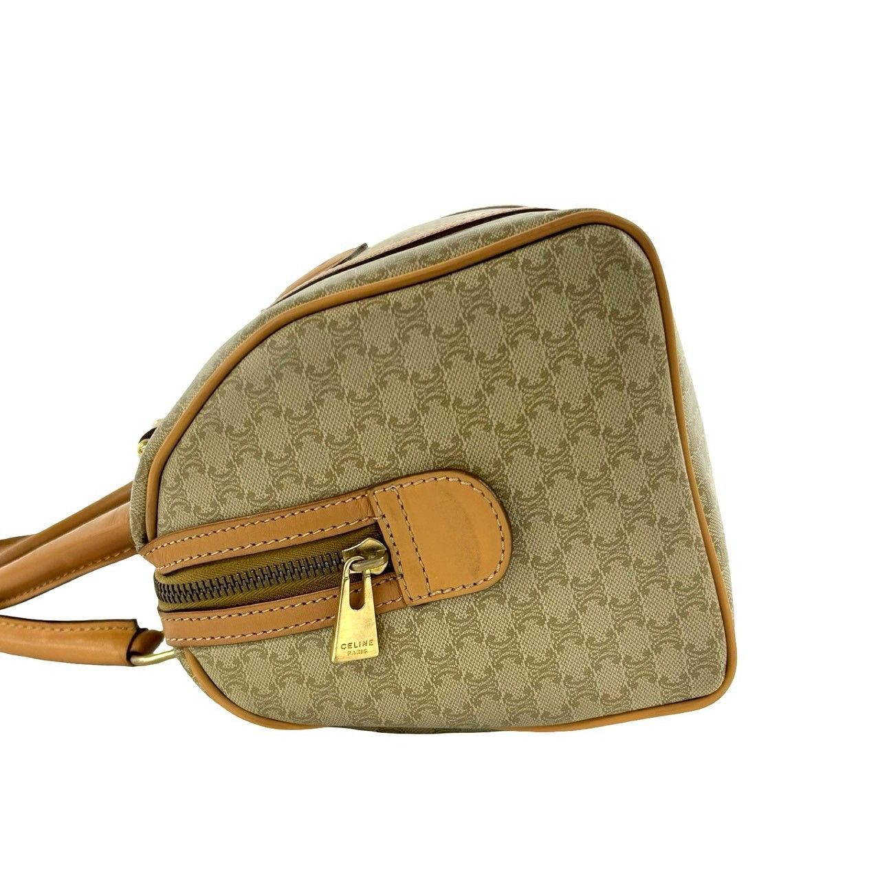 極 美品 CELINE セリーヌ ヴィンテージ マカダム ブラゾン 柄 レザー