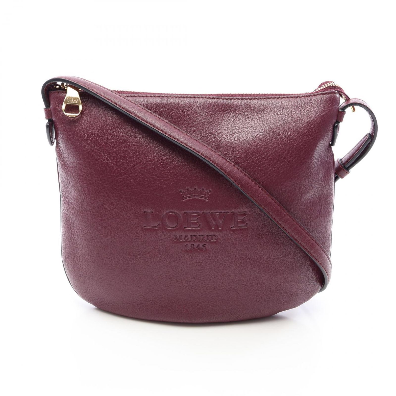 ロエベ LOEWE ショルダーバッグ ヘリテージ バーガンディ レザー ヘリテージ ショルダーバッグ レディース Used B