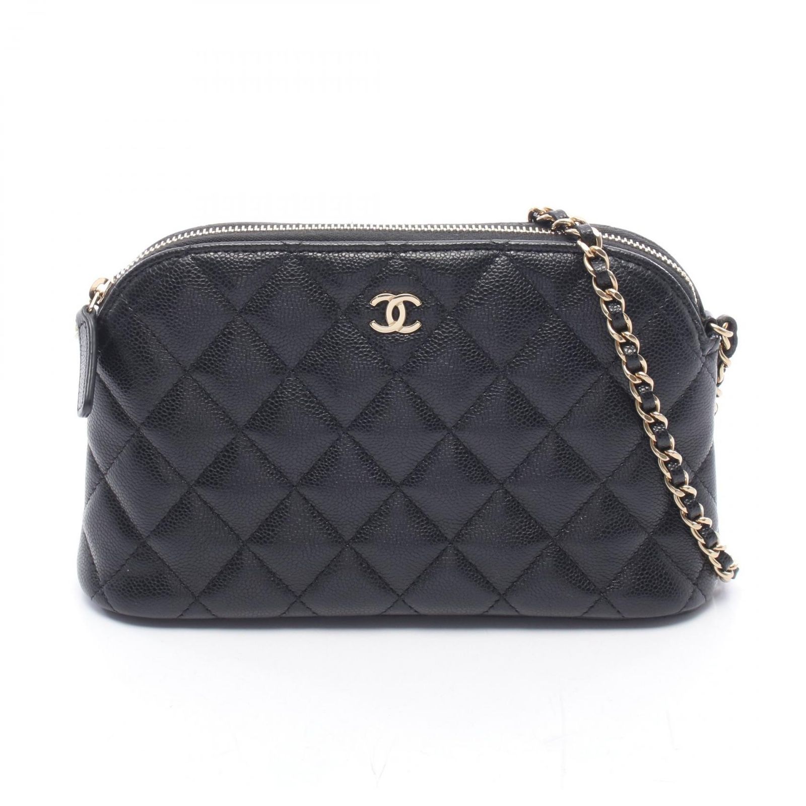 シャネル CHANEL ショルダーバッグ ミニマトラッセ ブラック キャビアスキン(グレインドカーフ) ミニマトラッセ チェーンショルダー レディース Used A