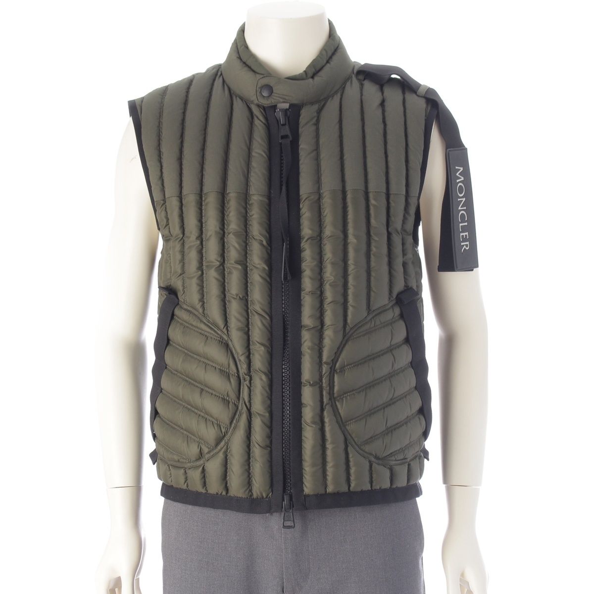 MONCLER GENIUS モンクレール ジーニアス 18年 SNOOK ダウンベスト アウター カーキ 2【中古】