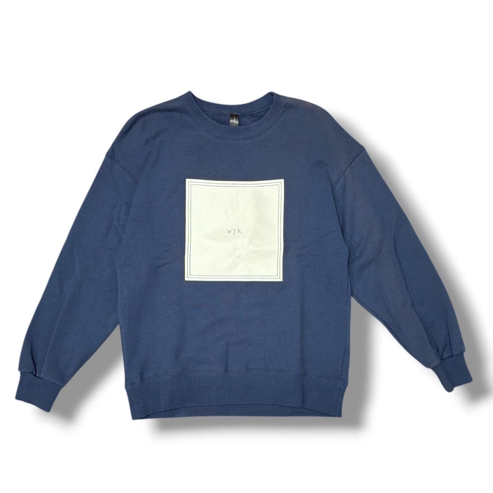 参考上代16500円 未使用 wjk frame print sweat shirt フレーム