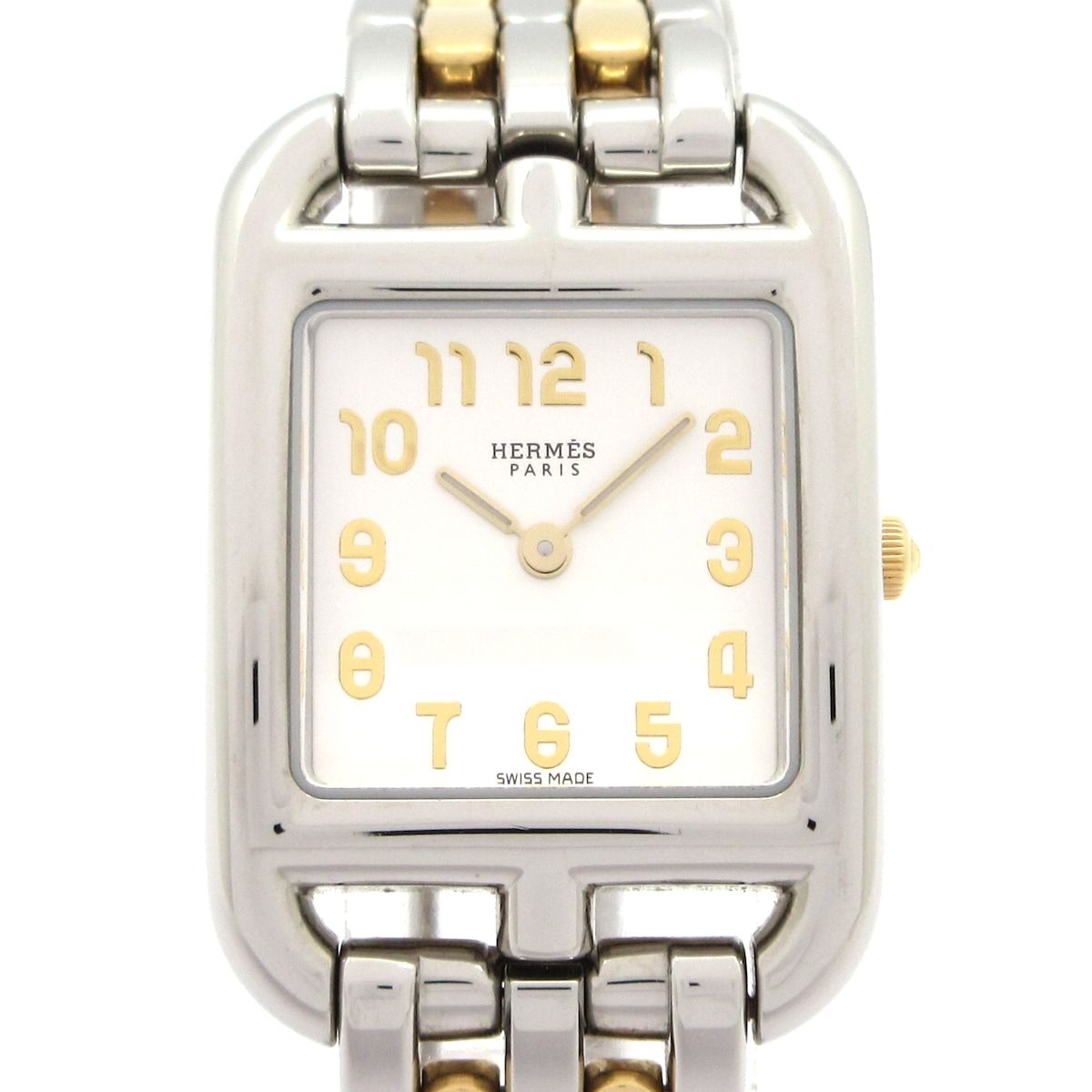 HERMES(エルメス) 腕時計 ケープコッド CC1.220 レディース SS×K18YG 白