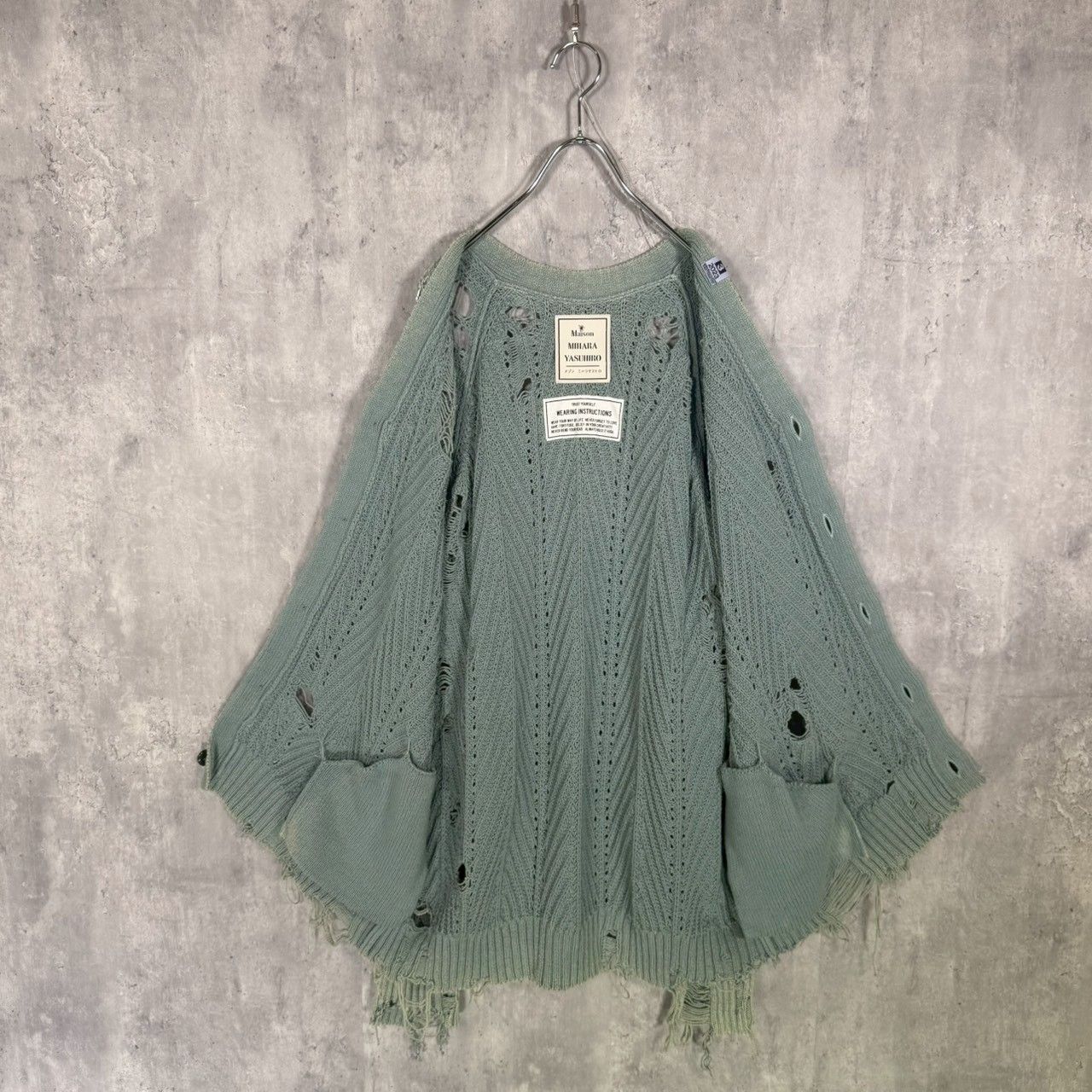 MIHARA YASUHIRO』ミハラヤスヒロ（46）Bleached Knit Cardigan