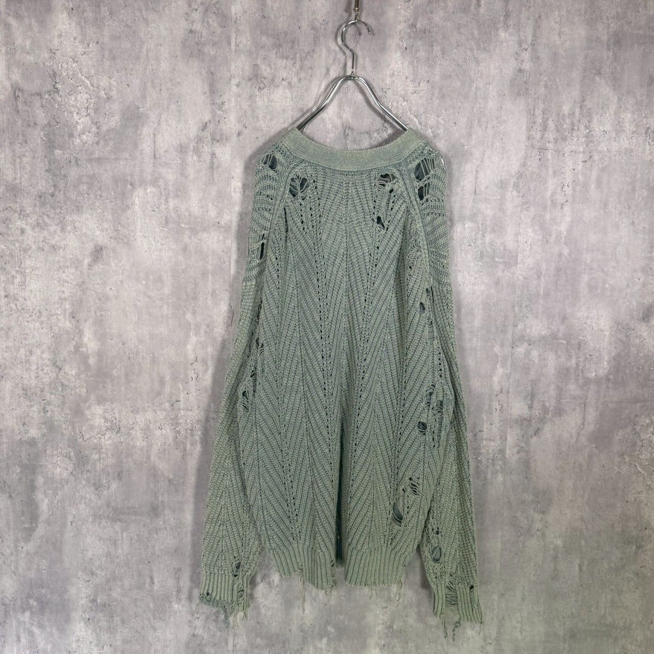 MIHARA YASUHIRO』ミハラヤスヒロ（46）Bleached Knit Cardigan