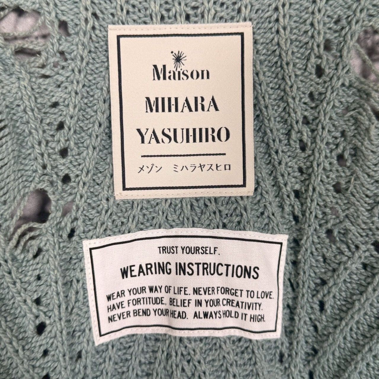 MIHARA YASUHIRO』ミハラヤスヒロ（46）Bleached Knit Cardigan