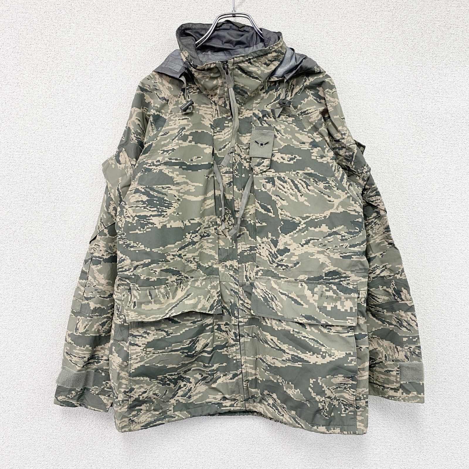 U.S. AIR FORCE　GORE-TEX　APECSパーカー　ミリタリージャケット　デジタルタイガーカモ　迷彩　カーキ　Sサイズ　古着