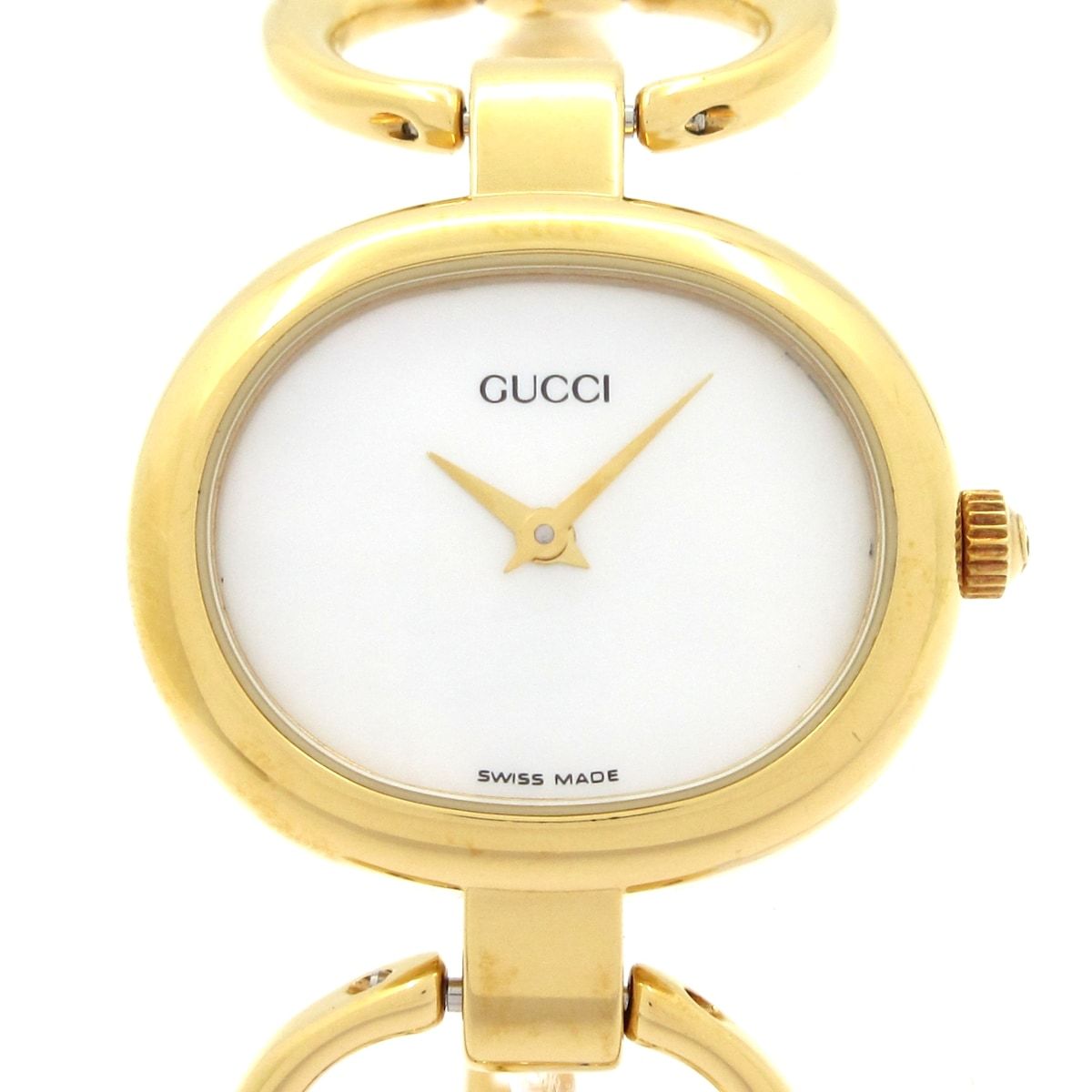 GUCCI(グッチ) 腕時計 - 1600 レディース ホワイトシェル