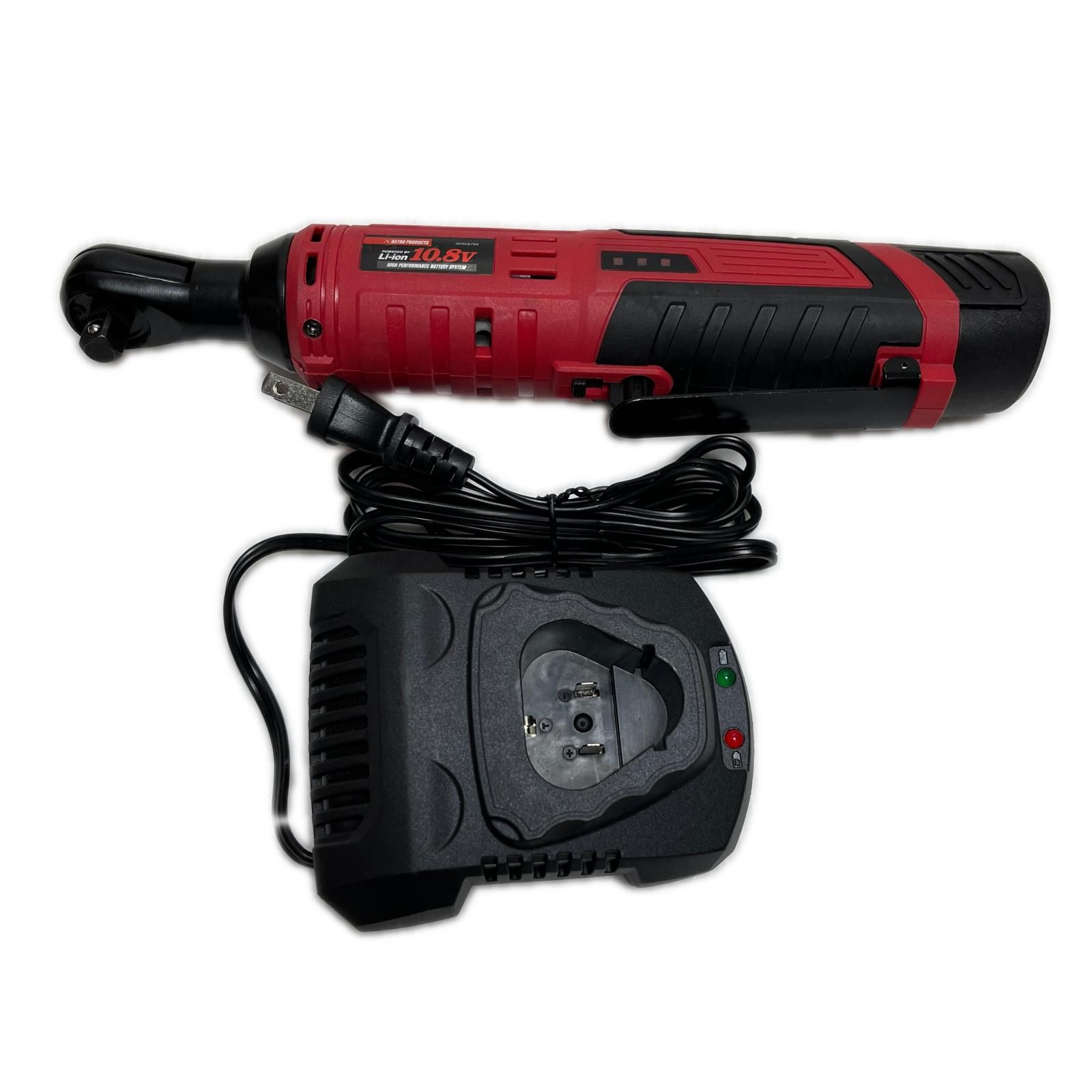 ASTRO PRODUCTS アストロプロダクツ 電動ラチェットレンチ 充電器・充電池1個付 3/8DR/AP050799 レッド
