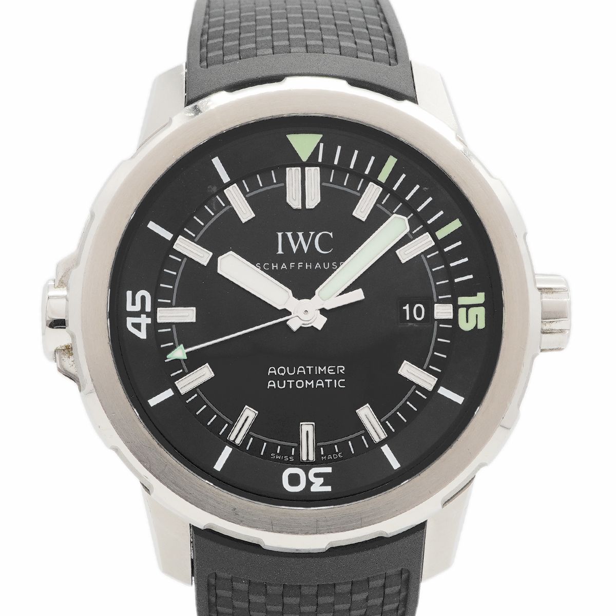 【6wgc0176】IWC アイダブリューシー シャフハウゼン アクアタイマー IW329002 黒文字盤【中古】腕時計 メンズ 233,694円