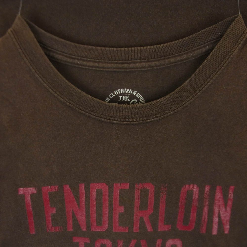 美品　TENDERLOIN 半袖Tシャツ Lサイズ　ブラウン　バックプリント TENDERLOIN テンダーロイン 15SS 本店限定 T-TEE TENDERLOIN TOKYO