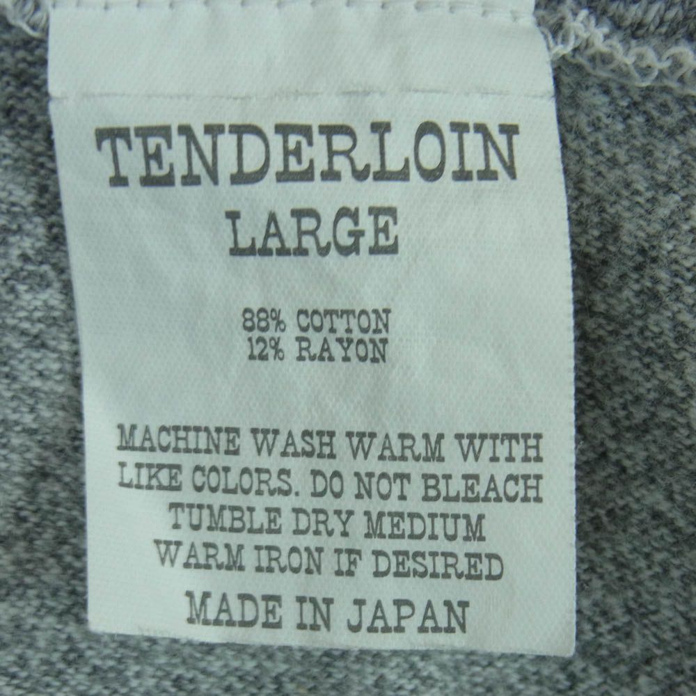 TENDERLOIN テンダーロイン 染み込み ロゴプリント 霜降り Tシャツ