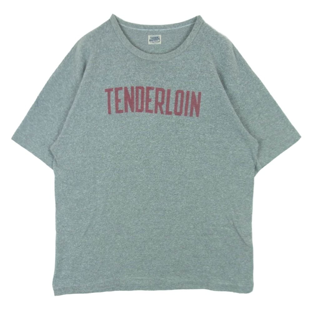 TENDERLOIN テンダーロイン 染み込み ロゴプリント 霜降り Tシャツ