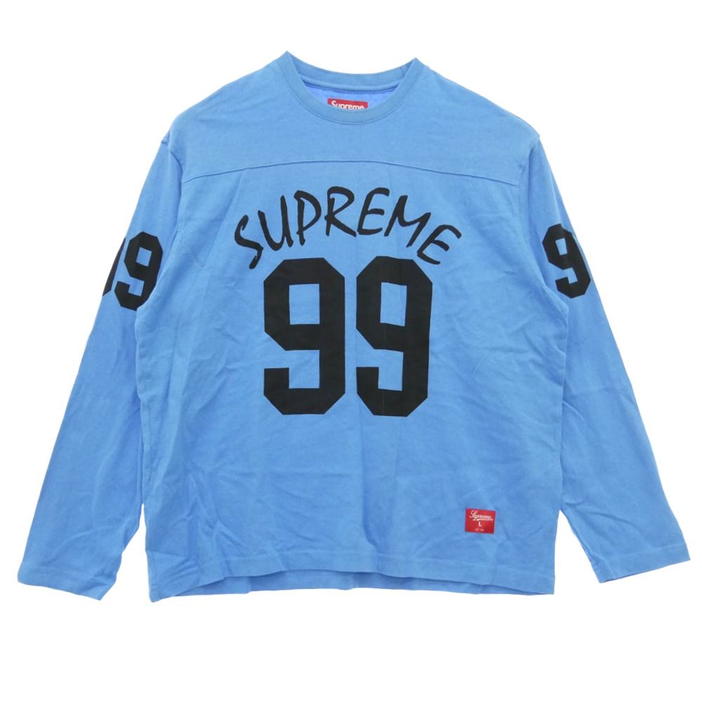 Supreme シュプリーム 24SS 99 L/S Football Top フットボール クルーネック 長袖 カットソー ブルー ブルー系 L【中古】