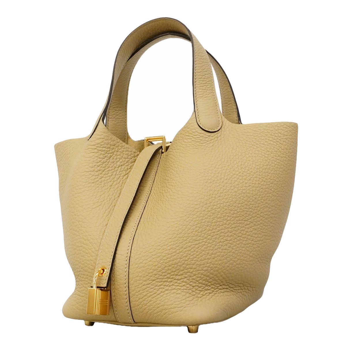 【6gc3151】エルメス ハンドバッグ ピコタンロックPM トリヨンクレマンス トレンチ ゴールド金具 K刻印【中古】レディース