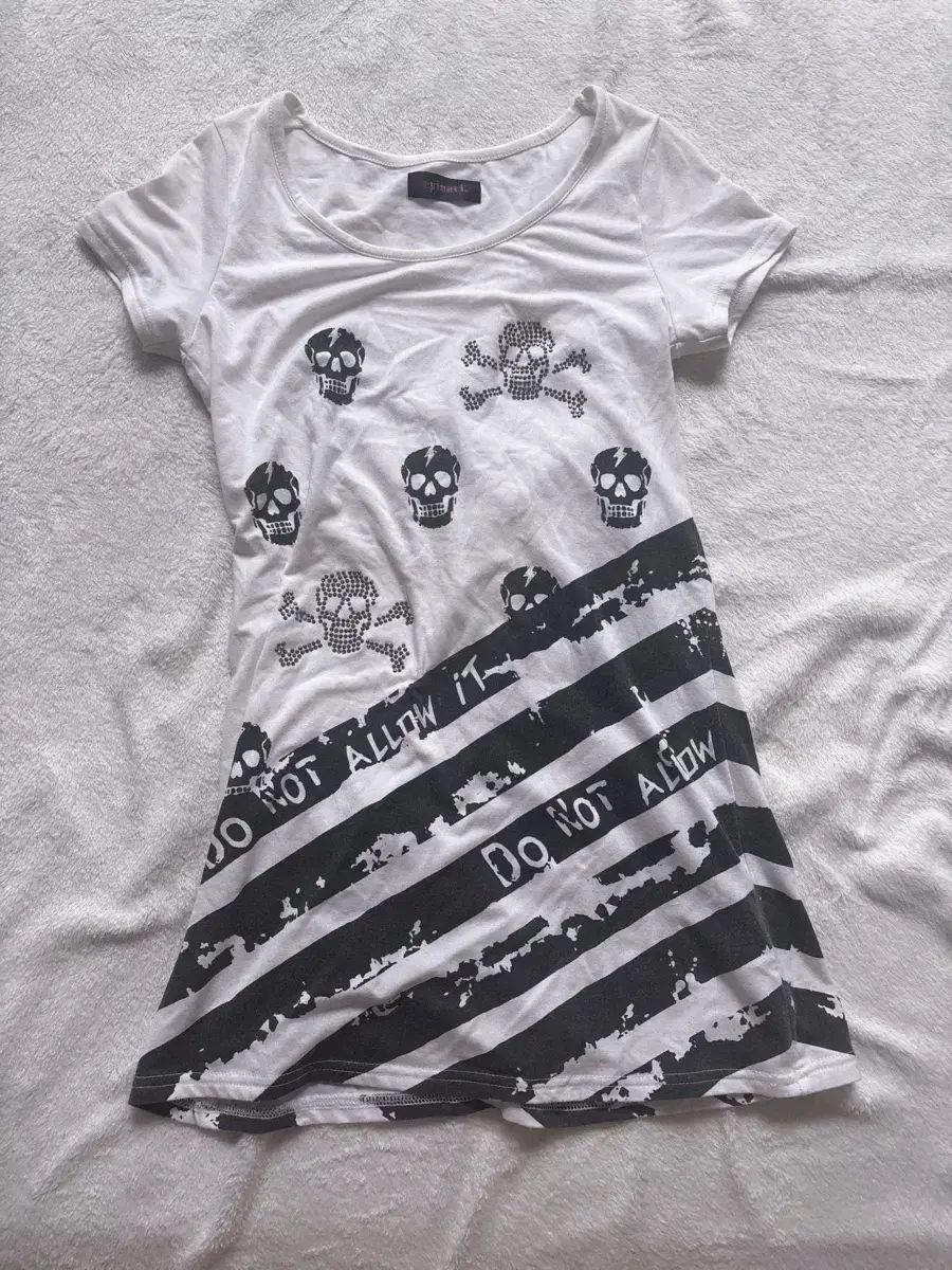 (epinarl) スカル ロックパンク ギャル キュービック 半袖 Tシャツ