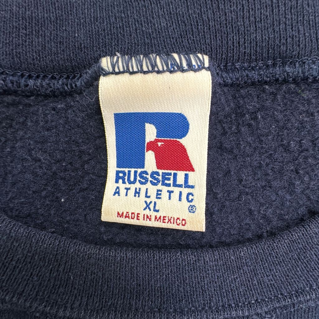 90年代 RUSSELL ATHLETIC ラッセル 無地スウェット ネイビー(メンズ XL