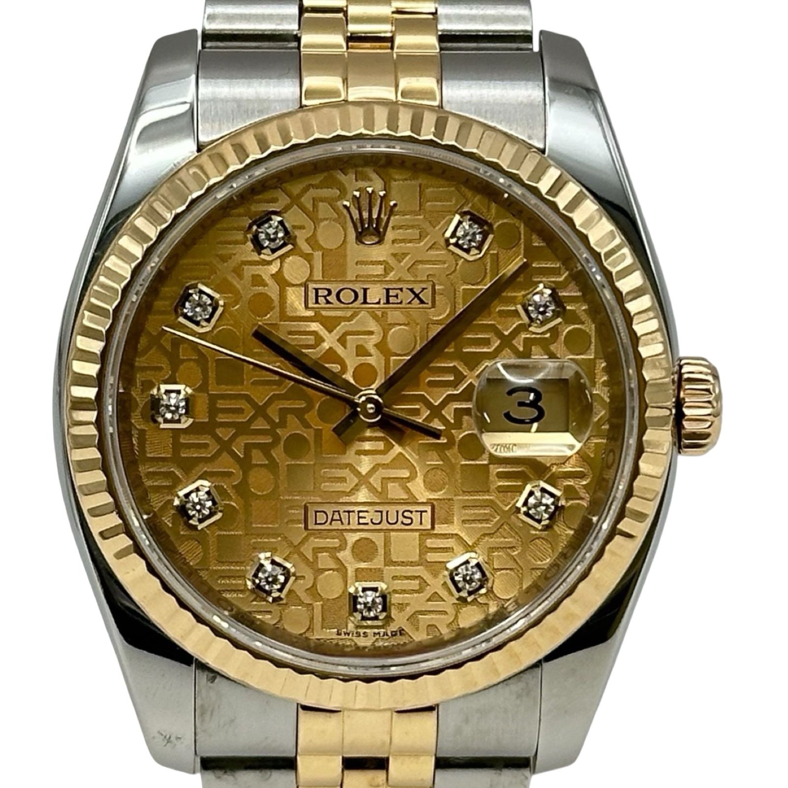 ロレックス ROLEX デイトジャスト36 ホリコン 116233G ゴールド(ホリコン) ゴールド/ステンレススチール 自動巻き メンズ 腕時計