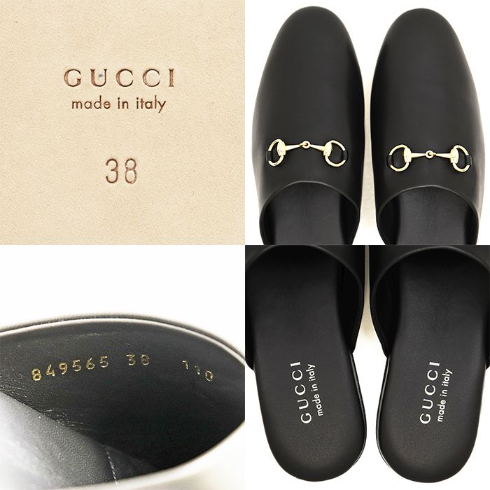 極美品】GUCCI グッチ ミュール ビットレザー サイズ 38 レディース