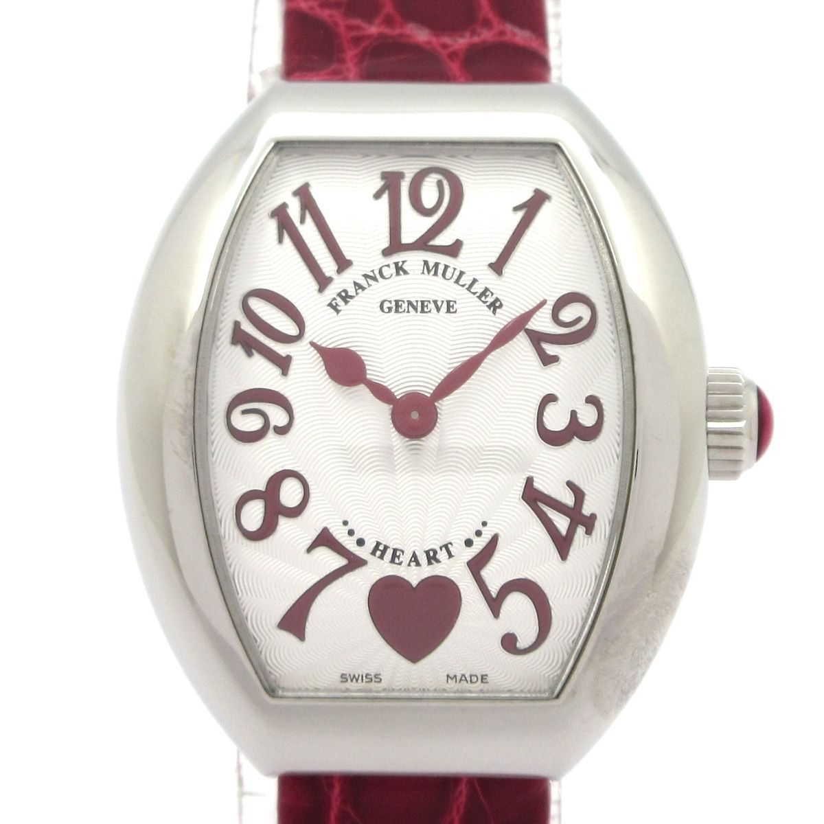 FRANCK MULLER(フランクミュラー) 腕時計美品 ハートトゥハート 5002SQZC6H レディース SS/革ベルト シルバー