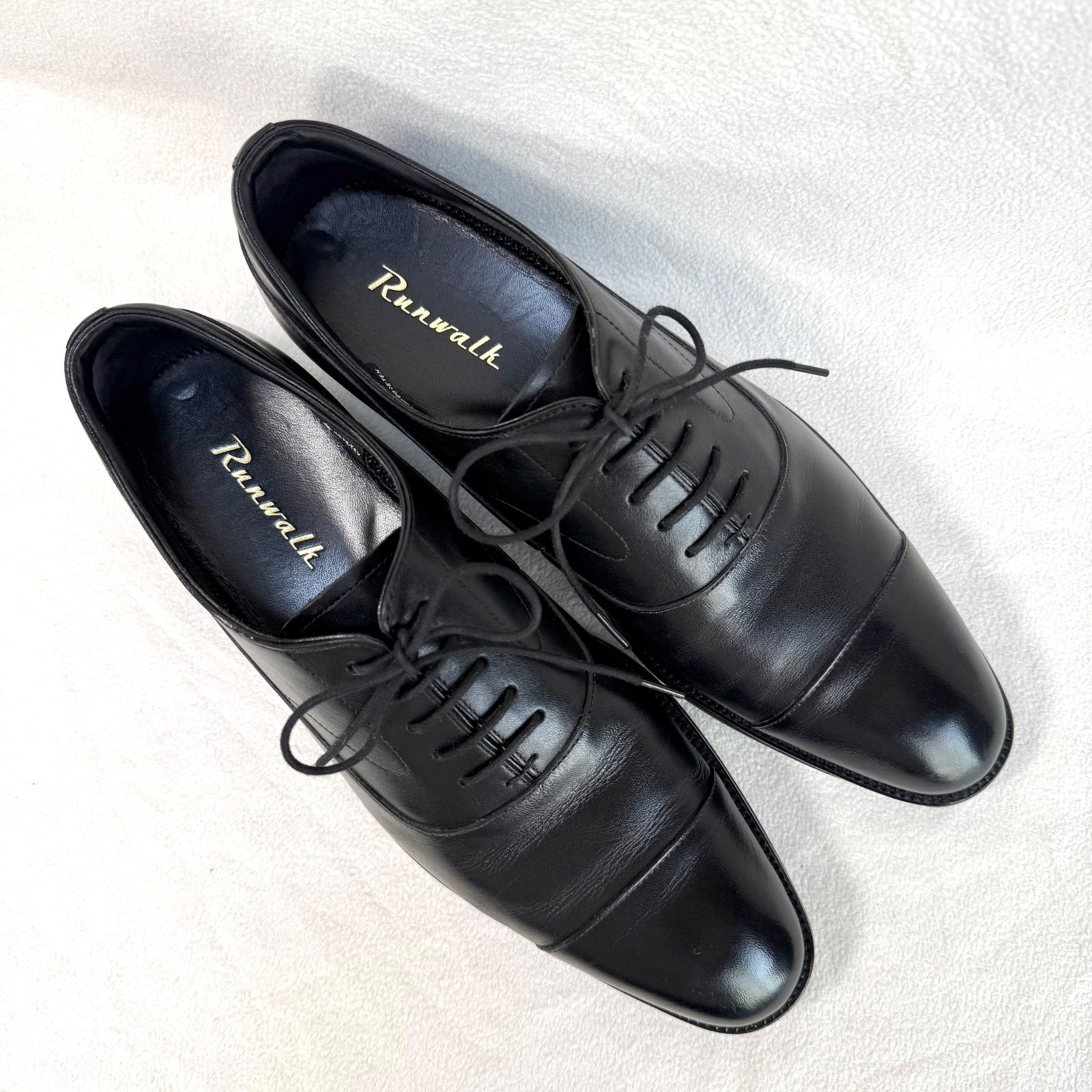 【未使用級】アシックス25 RUNWALK ストレートチップ ゴアテックス 黒 極美品・25.0EE】ランウォーク ゴアテックス GEL アシックス