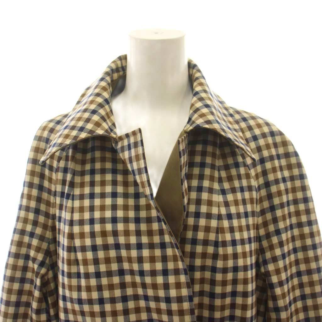 アクアスキュータム AQUASCUTUM ステンカラーコート ロング リバーシブ