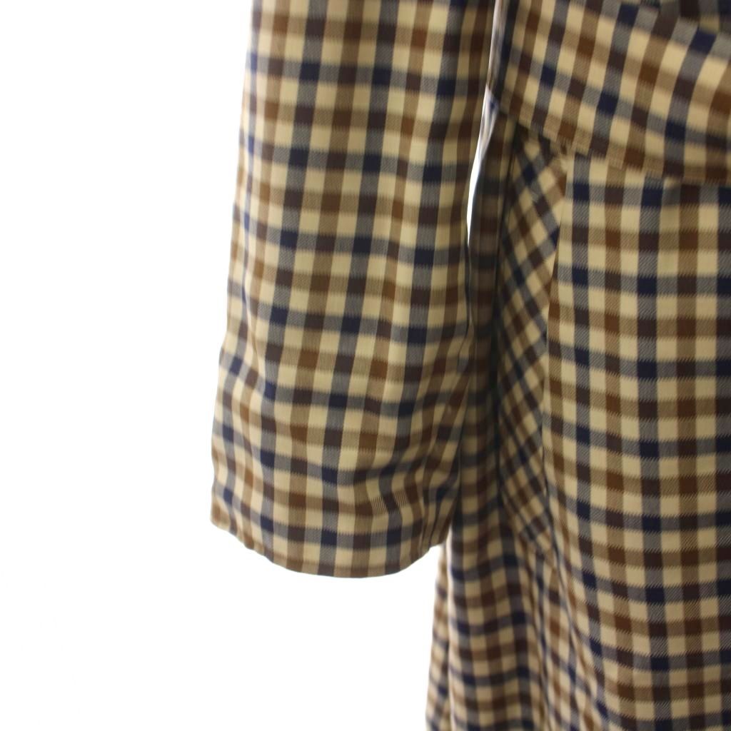 アクアスキュータム AQUASCUTUM ステンカラーコート ロング リバーシブ