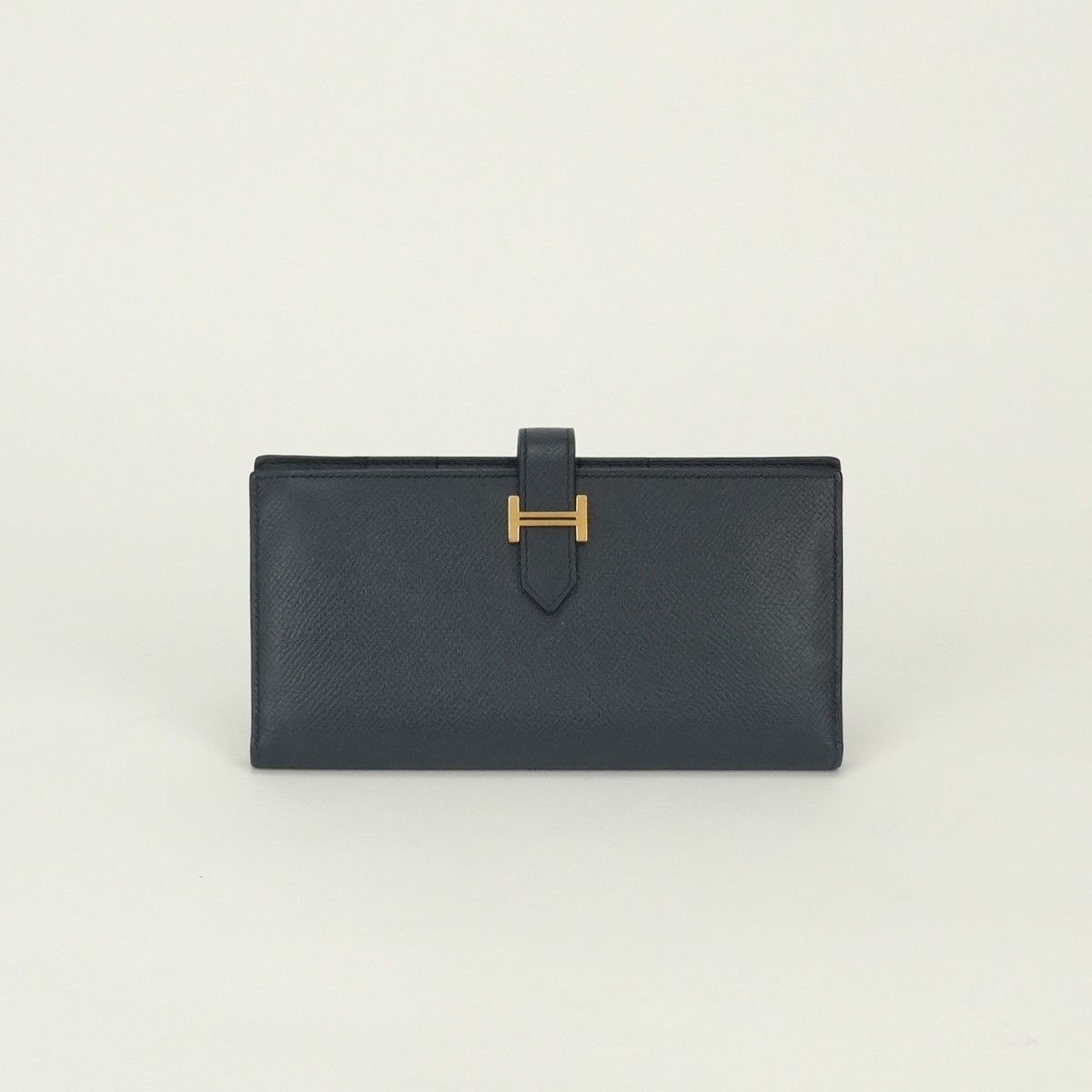 エルメス HERMES ベアンスフレ ベアン スフレ 財布 長財布 ロングウォレット エプソン ブルーニュイ Bleu Nuit ネイビー Navyブルー blue 紺 青 ゴールド金具 ヴォーエプソン