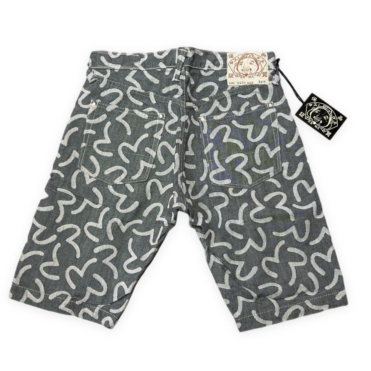 EVISU エヴィス yamane 5500 カモメ総柄 ジャガード ショートパンツ