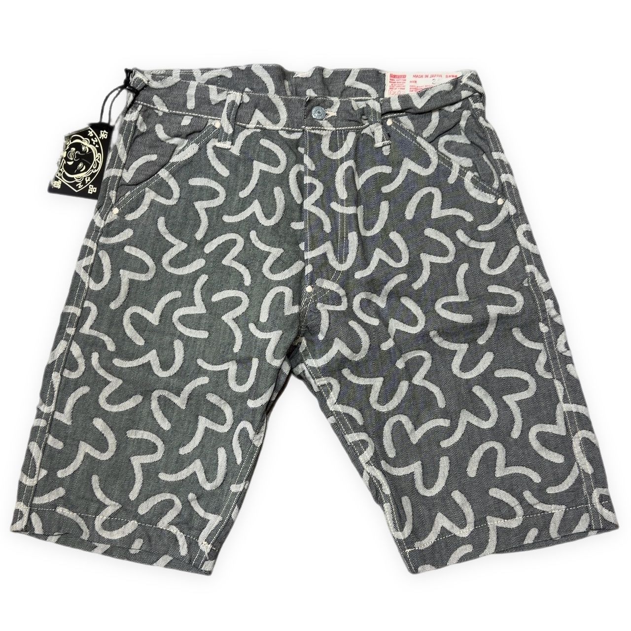 EVISU エヴィス yamane 5500 カモメ総柄 ジャガード ショートパンツ