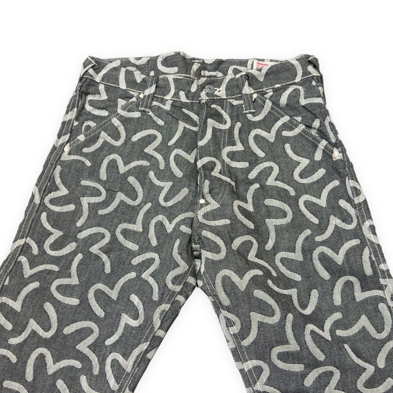 EVISU エヴィス yamane 5500 カモメ総柄 ジャガード デニムパンツ