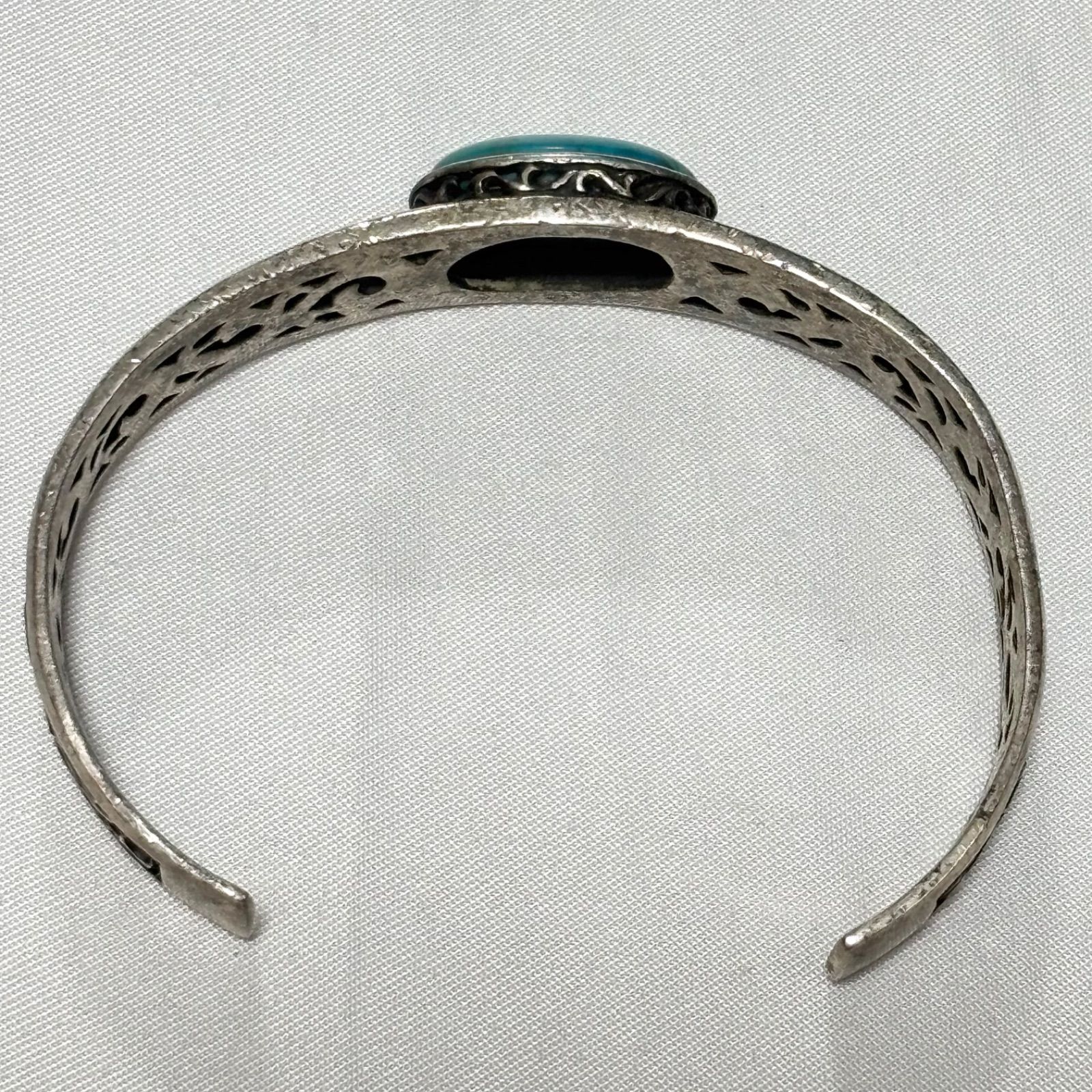 送料無料】シルバーバングル/ターコイズ/SV925/シルバー925/刻印あり