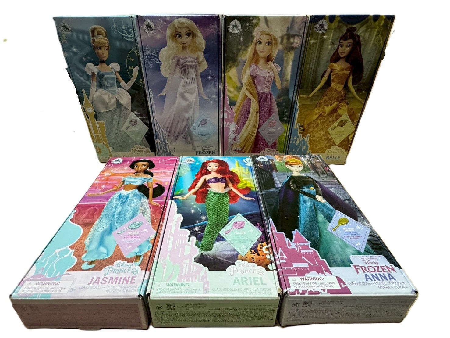 Disney ディズニー プリンセス 7体セット 人形 フィギュア アリエル