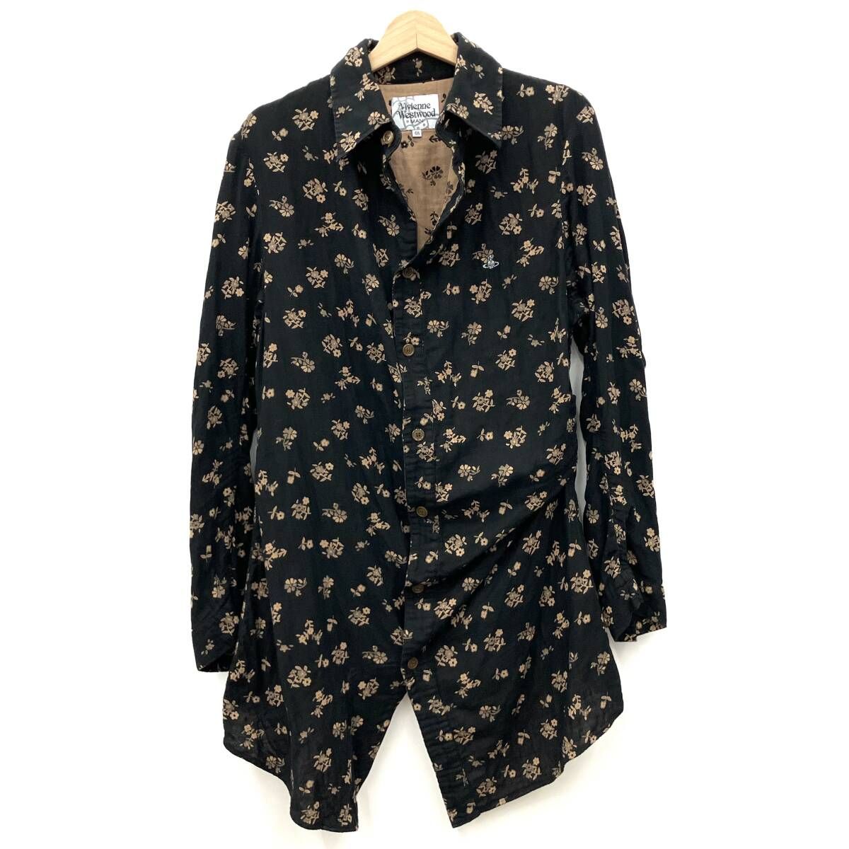 VIVIENNE WESTWOOD MAN ヴィヴィアンウエストウッド 長袖シャツ VW-WR-80386 花柄ロングシャツ サイズ48