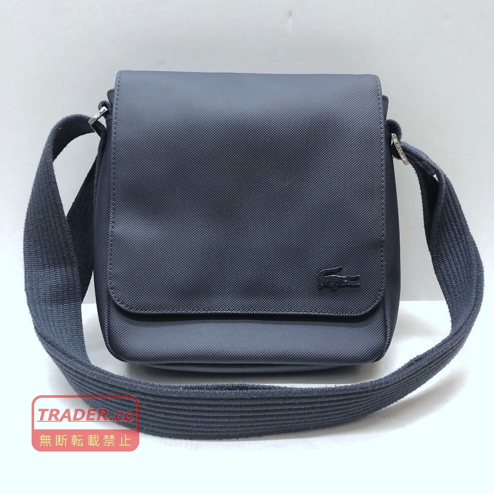 01w-6999 ラコステ LACOSTE メンズクラシック スリムフラップサッチェルバッグ　NH4423HC バッグ 【中古品】
