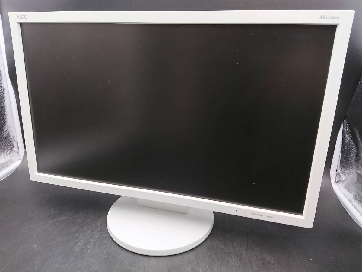 【メルカリ限定価格！】NEC AS223WM 液晶モニター 21.5インチワイド 白 ホワイト 1920×1080 （フルHD）TN 白色LEDバックライト ミニ D-sub VGA HDMI ディスプレイ PS4 switch 対応 スイッチ 【中古】