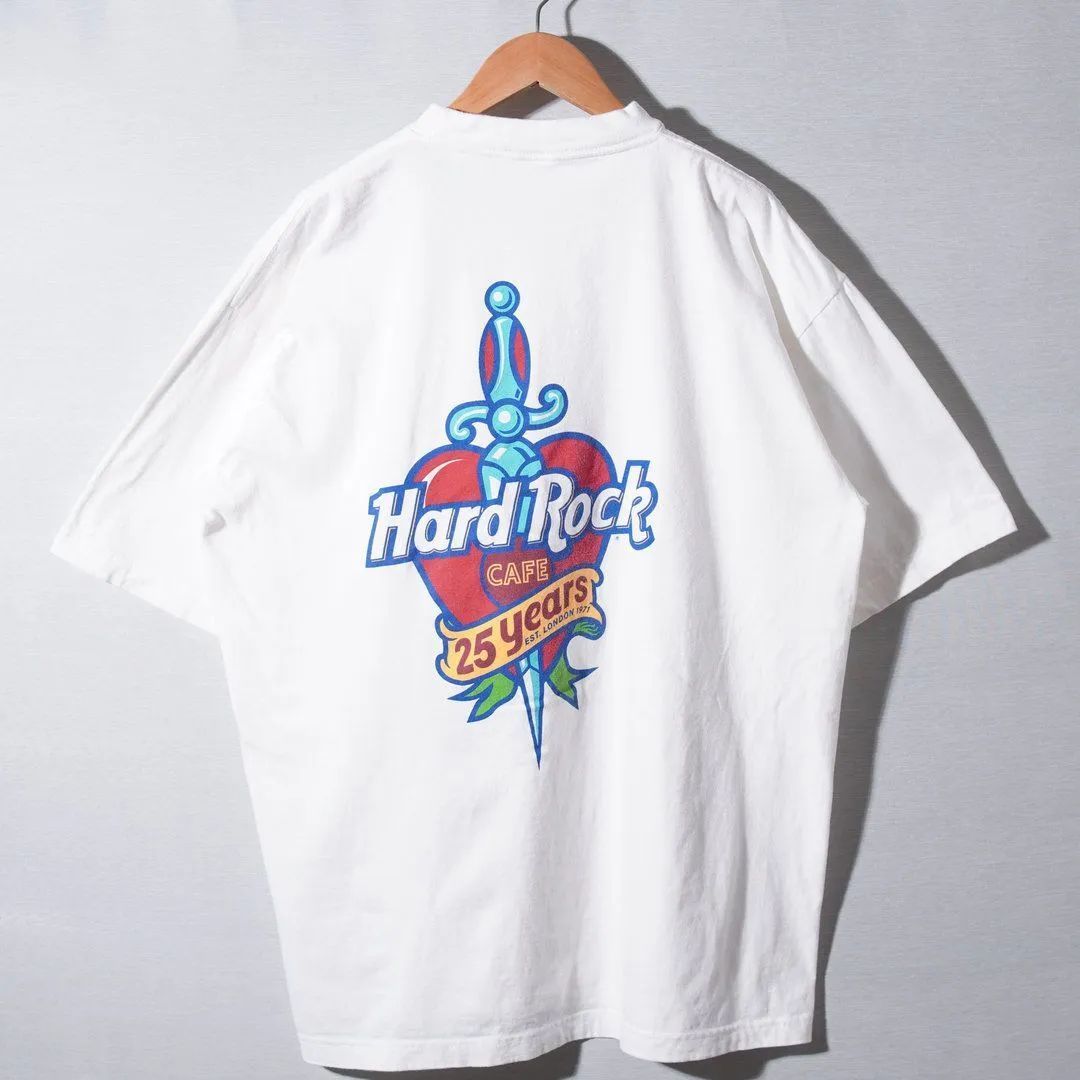 90s 1996年製 ハードロックカフェ Hard Rock Cafe Tシャツ XL ホワイト